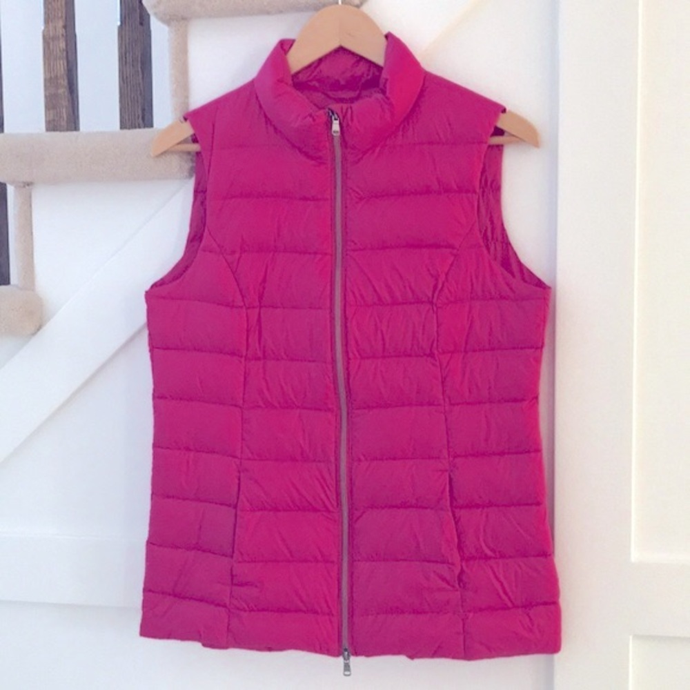 Quilted Puffer Vest Hot Pink Women’s Size M